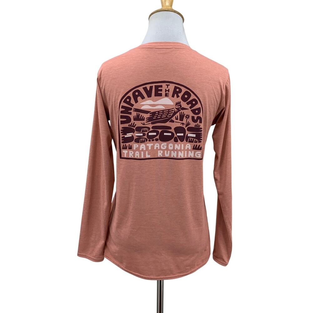 Patagonia Shirt Womens XS Extra Small Capilene Cool Daily Graphic Long Sleeve